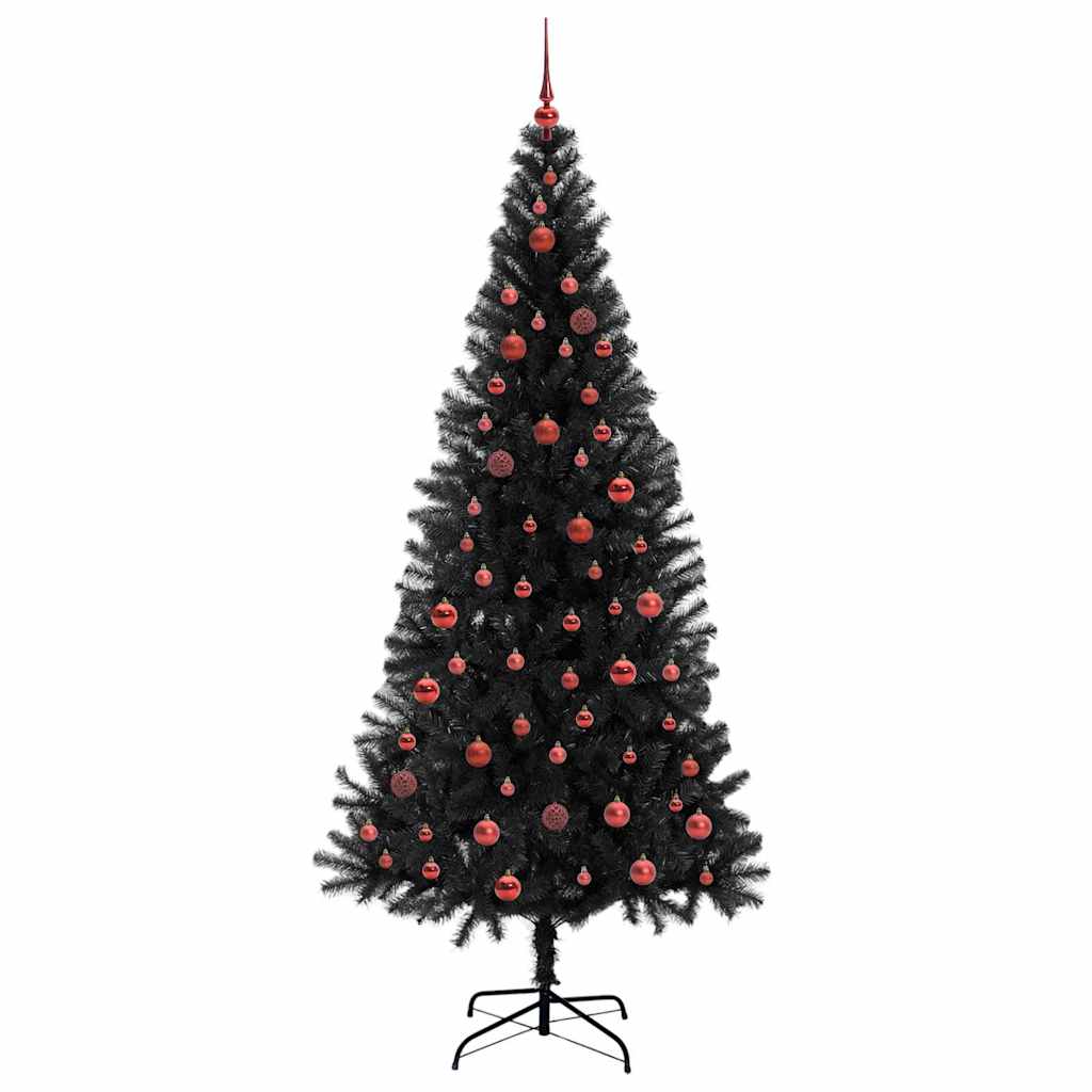Albero di Natale con 300 LED con supporto Nero 210 cm PVC