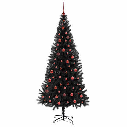 Albero di Natale con 300 LED con supporto Nero 210 cm PVC