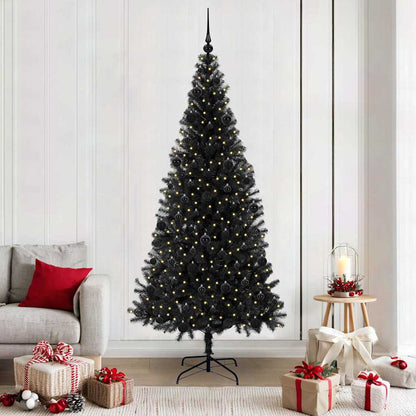 Albero di Natale con 300 LED con supporto Nero 210 cm PVC
