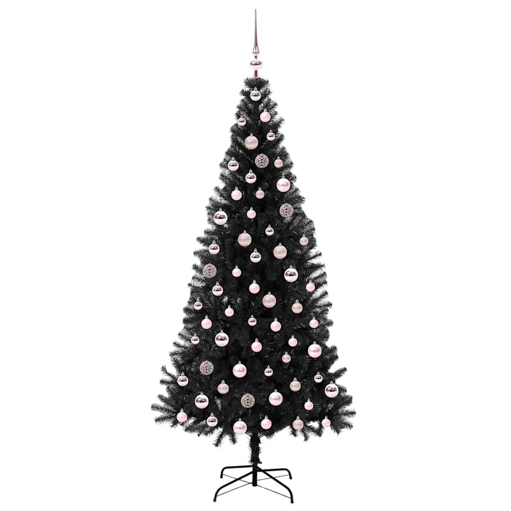 Albero di Natale con 300 LED con supporto Nero 210 cm PVC