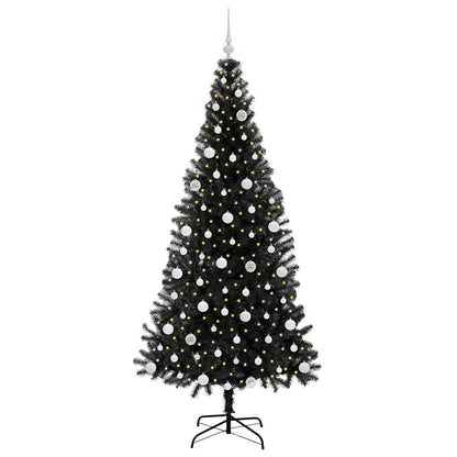Albero di Natale con 300 LED con supporto Nero 210 cm PVC