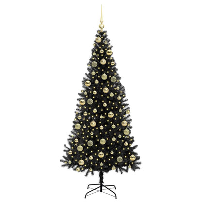 Albero di Natale con 300 LED con supporto Nero 210 cm PVC