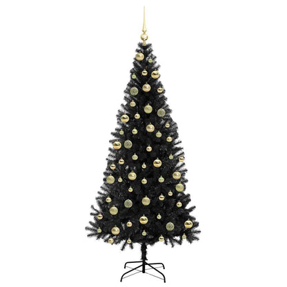 Albero di Natale con 300 LED con supporto Nero 210 cm PVC