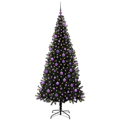 Albero di Natale con 300 LED con supporto Nero 210 cm PVC