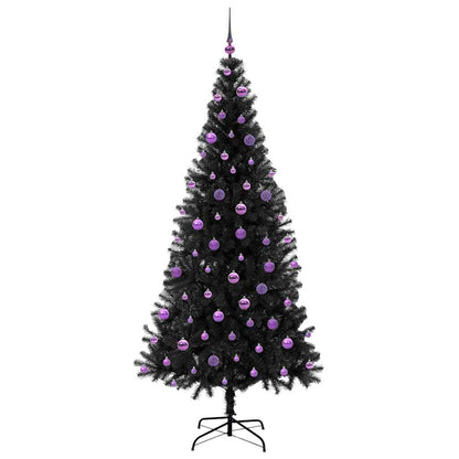 Albero di Natale con 300 LED con supporto Nero 210 cm PVC