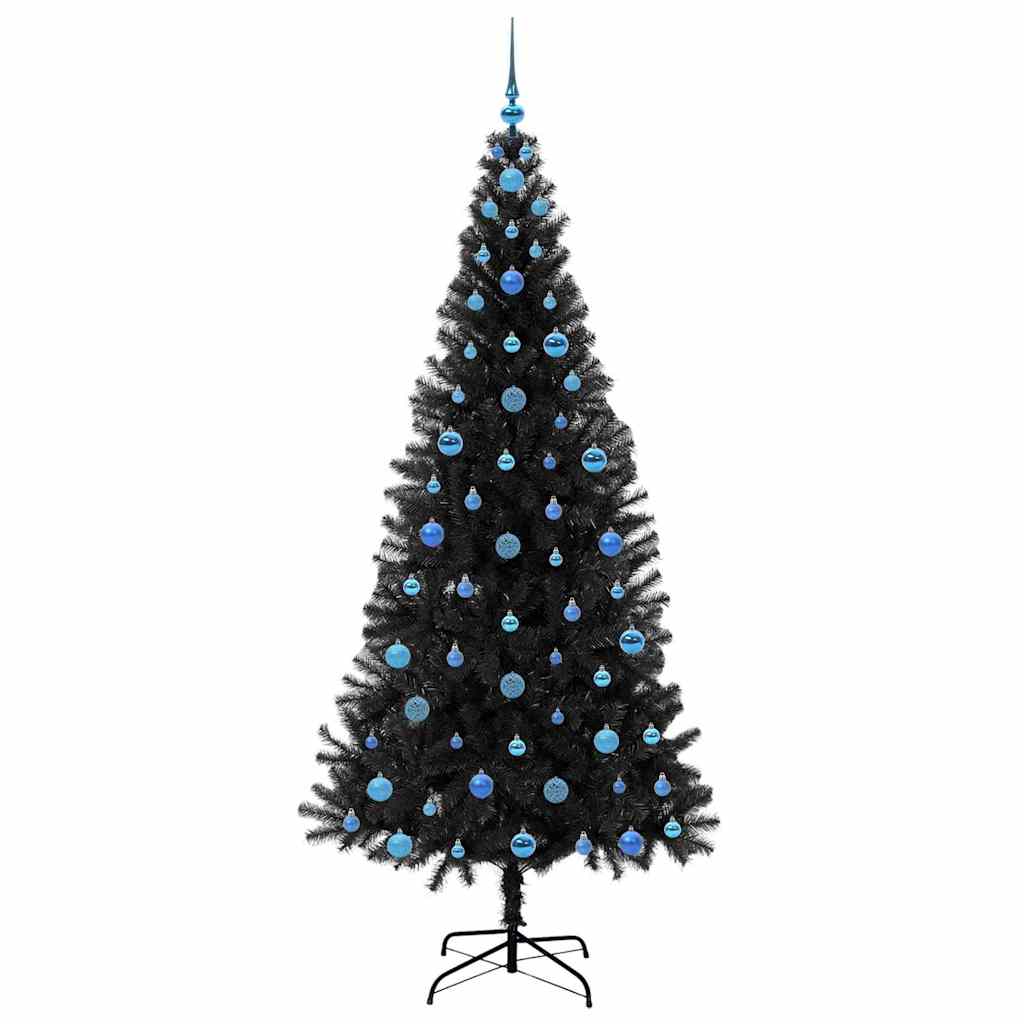 Albero di Natale con 300 LED con supporto Nero 210 cm PVC