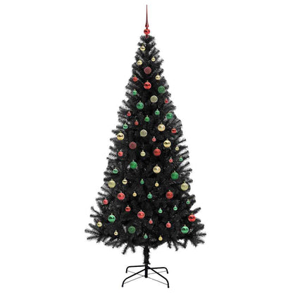 Albero di Natale con 300 LED con supporto Nero 210 cm PVC