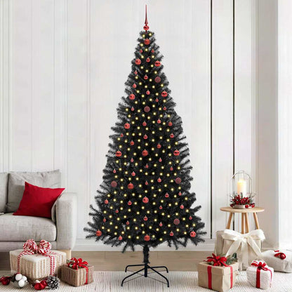 Albero di Natale con 300 LED con supporto Nero 240 cm PVC
