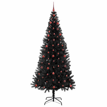 Albero di Natale con 300 LED con supporto Nero 240 cm PVC