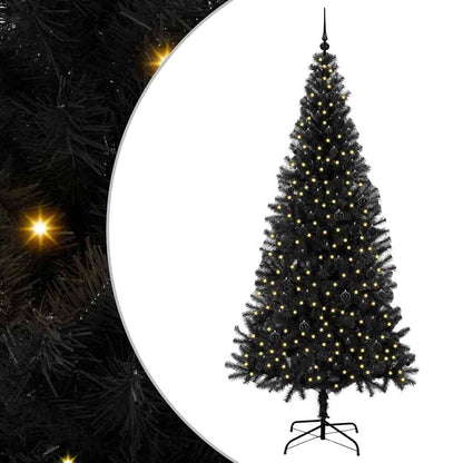 Albero di Natale con 300 LED con supporto Nero 240 cm PVC