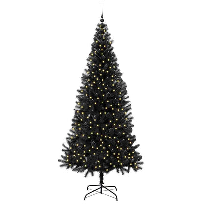 Albero di Natale con 300 LED con supporto Nero 240 cm PVC