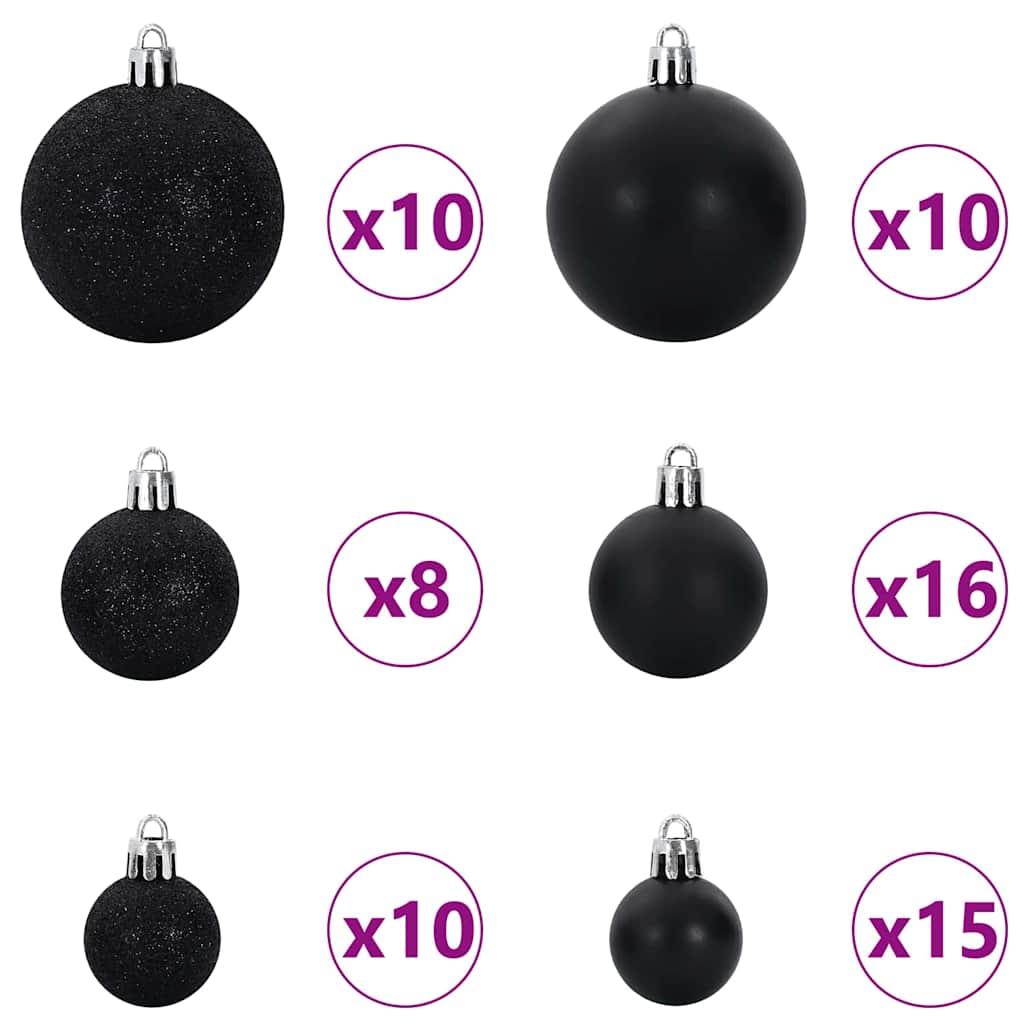 Albero di Natale Nero 240 cm PVC | homemem39