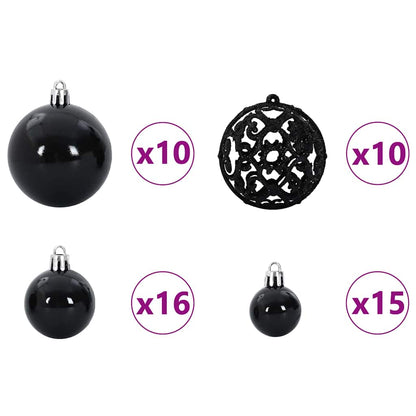 Albero di Natale Nero 240 cm PVC | homemem39