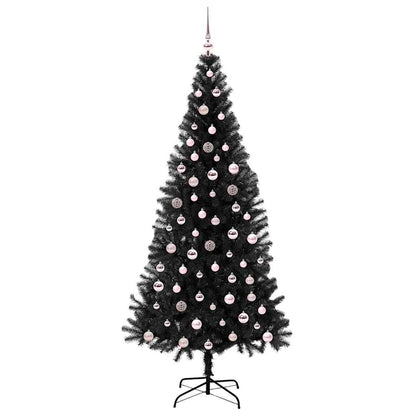 Albero di Natale con 300 LED con supporto Nero 240 cm PVC