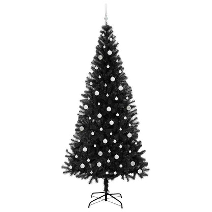 Albero di Natale con 300 LED con supporto Nero 240 cm PVC