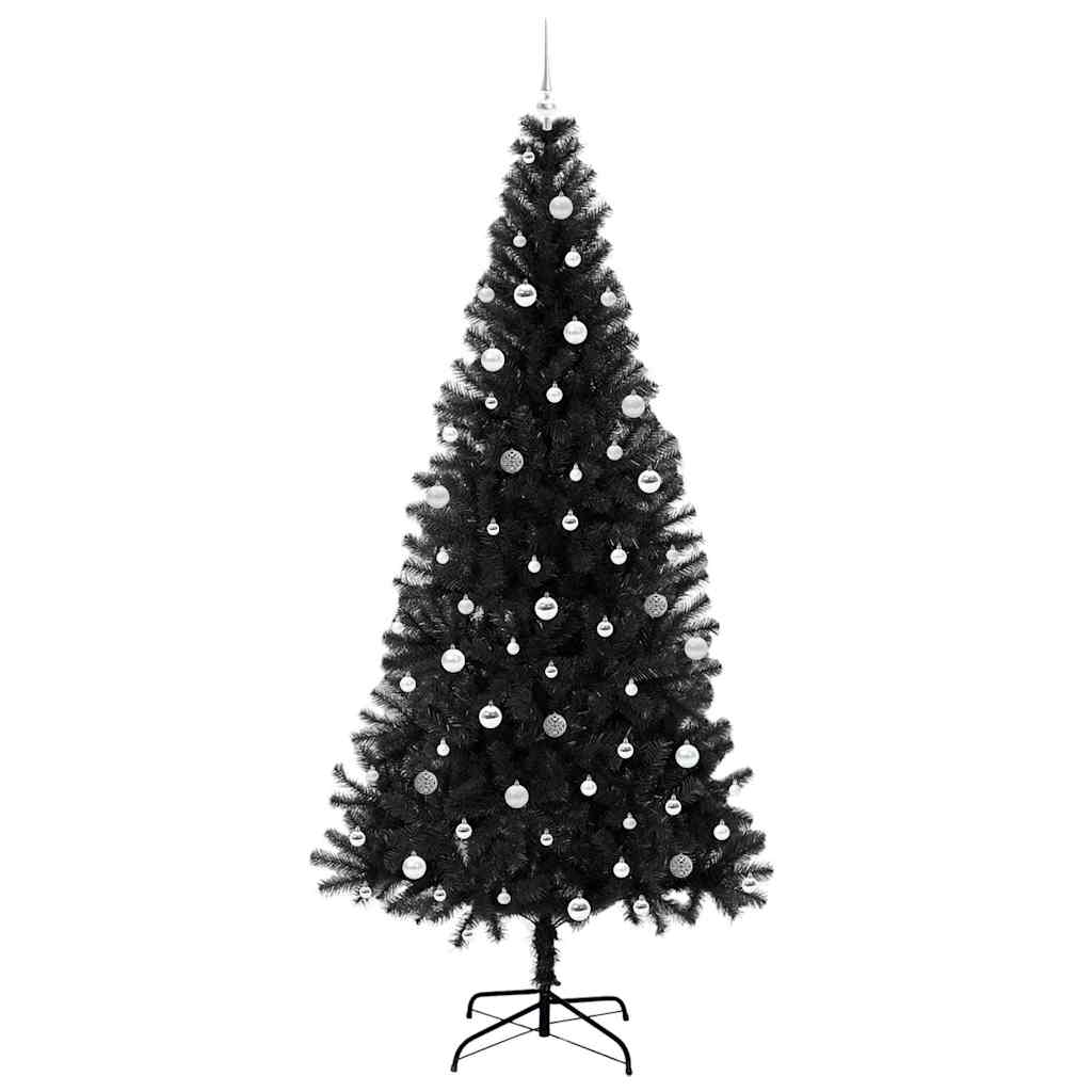 Albero di Natale con 300 LED con supporto Nero 240 cm PVC