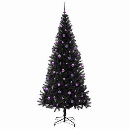 Albero di Natale con 300 LED con supporto Nero 240 cm PVC