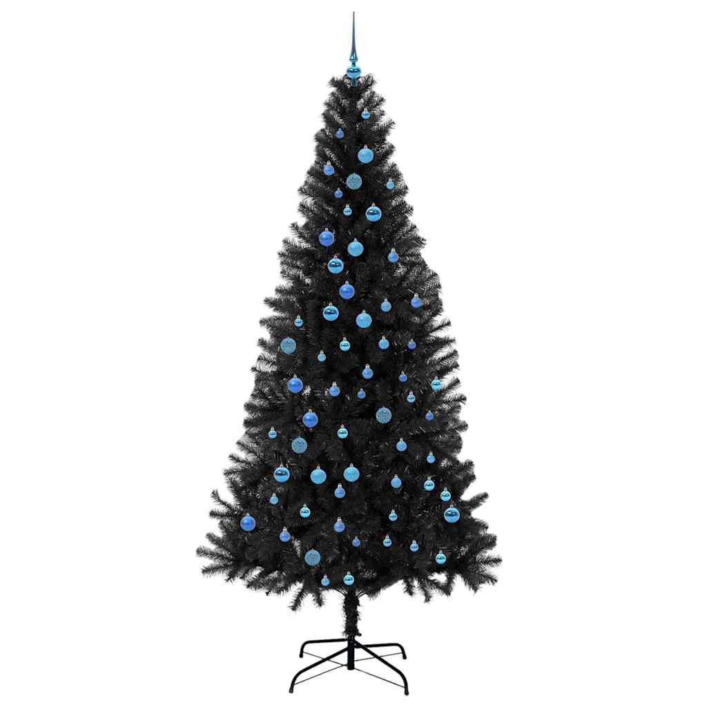 Albero di Natale con 300 LED con supporto Nero 240 cm PVC