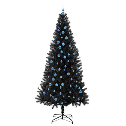 Albero di Natale con 300 LED con supporto Nero 240 cm PVC