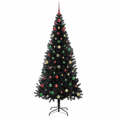 Albero di Natale con 300 LED con supporto Nero 240 cm PVC