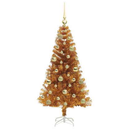 Albero di Natale con 150 LED con supporto Oro 120 cm PET