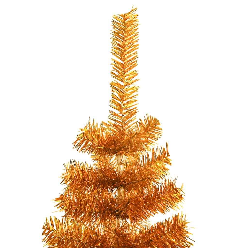 Albero di Natale con 150 LED con supporto Oro 120 cm PET
