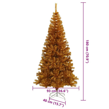 Albero di Natale con 300 LED con supporto Oro 180 cm PET