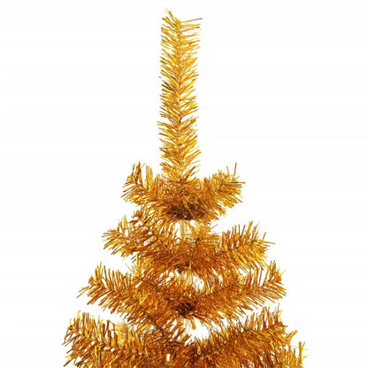 Albero di Natale con 300 LED con supporto Oro 180 cm PET