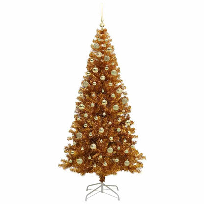 Albero di Natale con 300 LED con supporto Oro 180 cm PET
