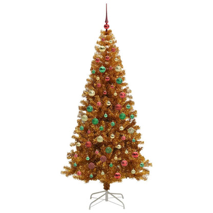 Albero di Natale con 300 LED con supporto Oro 180 cm PET