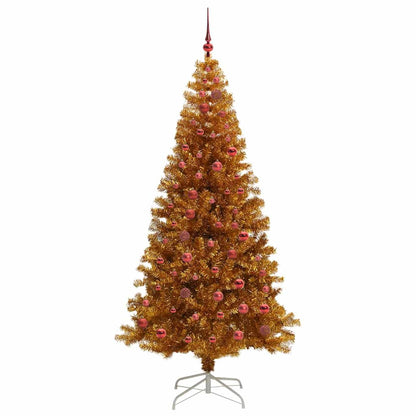 Albero di Natale con 300 LED con supporto Oro 210 cm PET