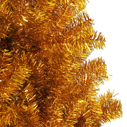 Albero di Natale con luci LED Oro 210 cm PET e acciaio