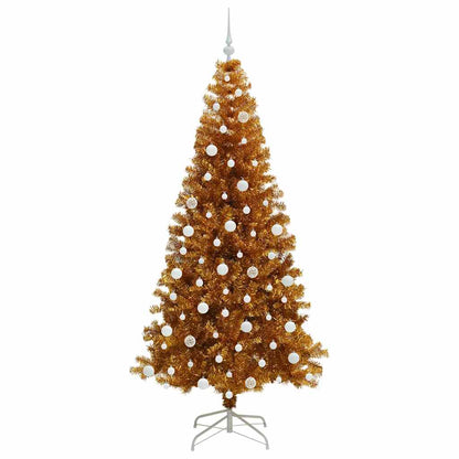 Albero di Natale con 300 LED con supporto Oro 210 cm PET