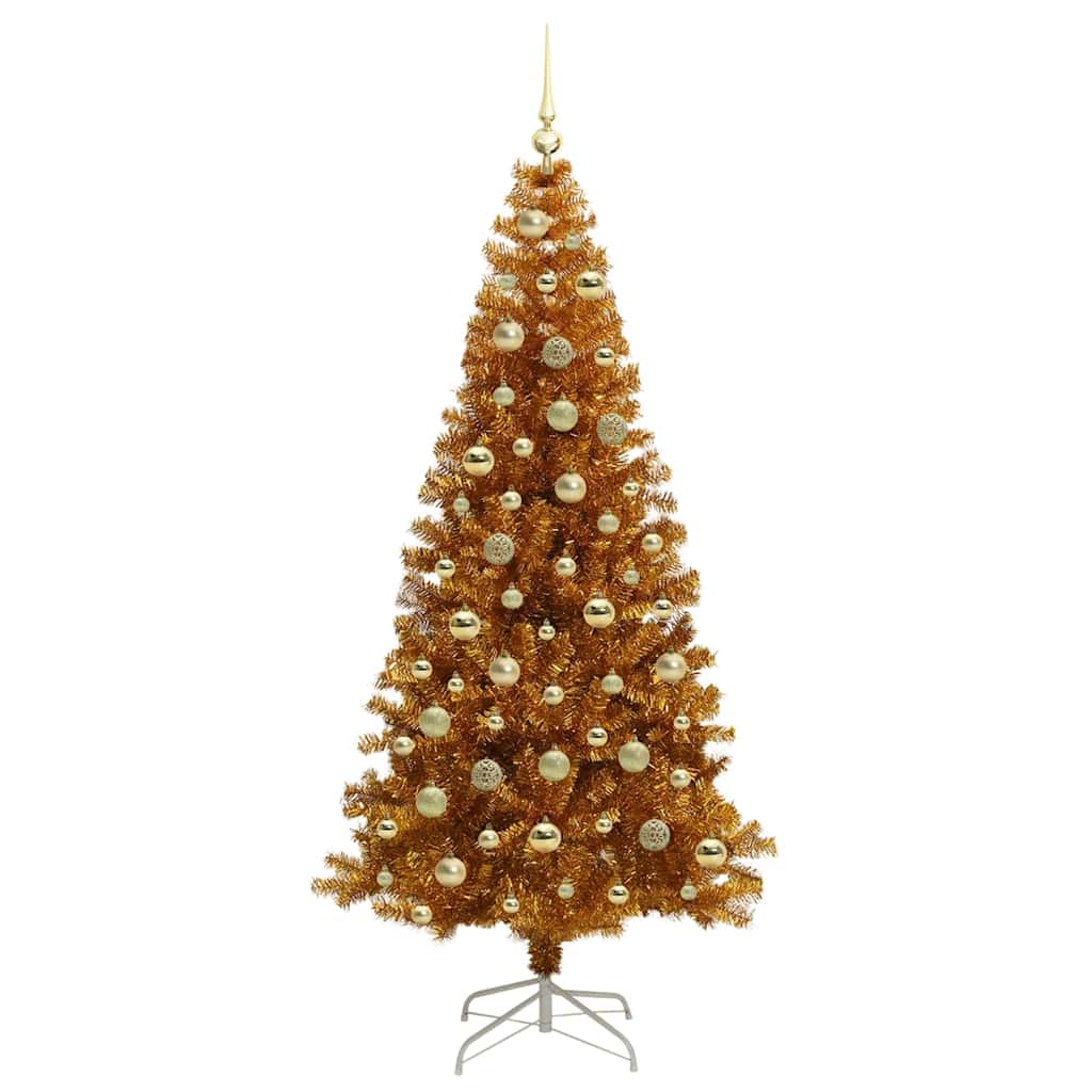 Albero di Natale con 300 LED con supporto Oro 210 cm PET