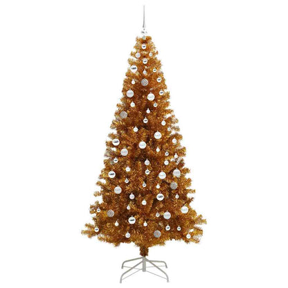 Albero di Natale con 300 LED con supporto Oro 210 cm PET