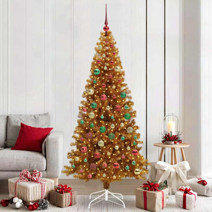 Albero di Natale con 300 LED con supporto Oro 210 cm PET