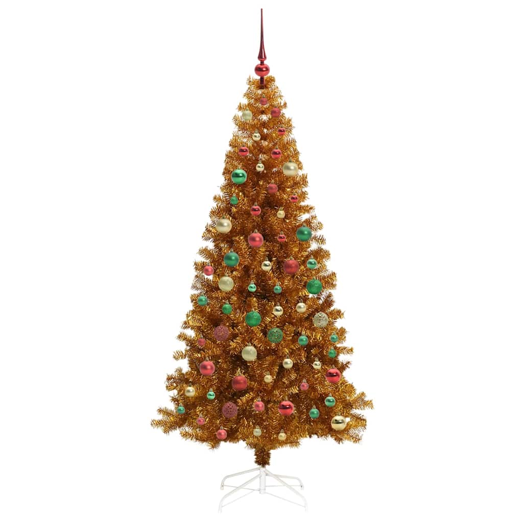 Albero di Natale con 300 LED con supporto Oro 210 cm PET