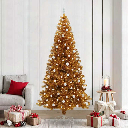 Albero di Natale con 300 LED con supporto Oro 240 cm PET