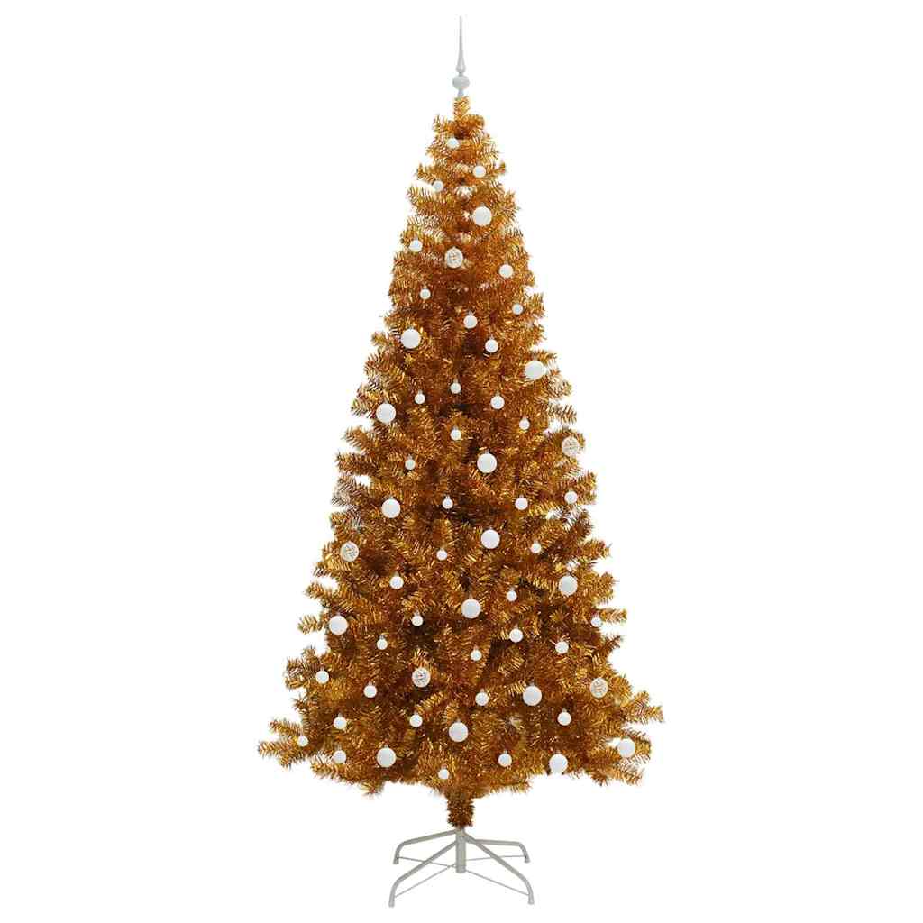Albero di Natale con 300 LED con supporto Oro 240 cm PET