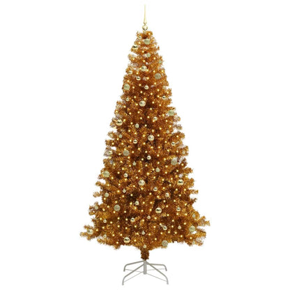 Albero di Natale con 300 LED con supporto Oro 240 cm PET