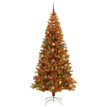 Albero di Natale con 300 LED con supporto Oro 240 cm PET