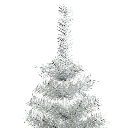 Albero di Natale con 150 LED con supporto Argento 120 cm PET