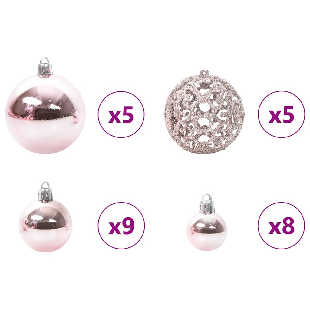 Albero di Natale con 150 LED con supporto Argento 120 cm PET