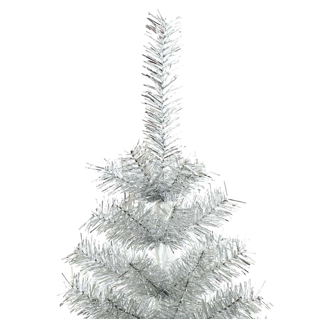 Albero di Natale con 150 LED con supporto Argento 120 cm PET