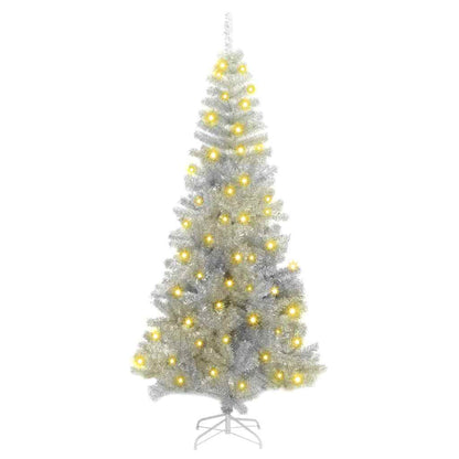 Albero di Natale con 300 LED con supporto Argento 180 cm PET