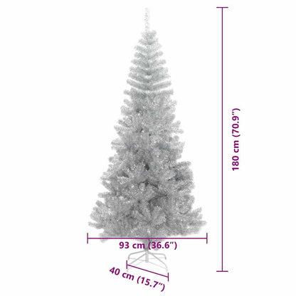 Albero di Natale con 300 LED con supporto Argento 180 cm PET