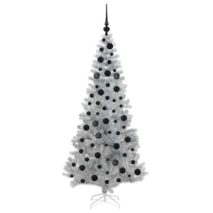 Albero di Natale con 300 LED con supporto Argento 180 cm PET