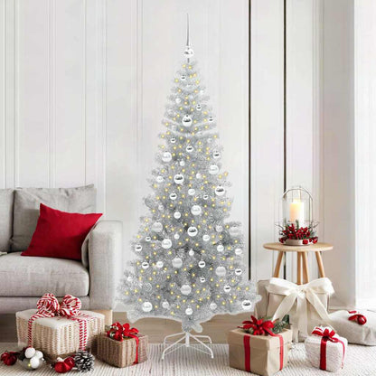 Albero di Natale con 300 LED con supporto Argento 180 cm PET