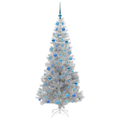 Albero di Natale con 300 LED con supporto Argento 180 cm PET