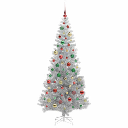 Albero di Natale con 300 LED con supporto Argento 180 cm PET